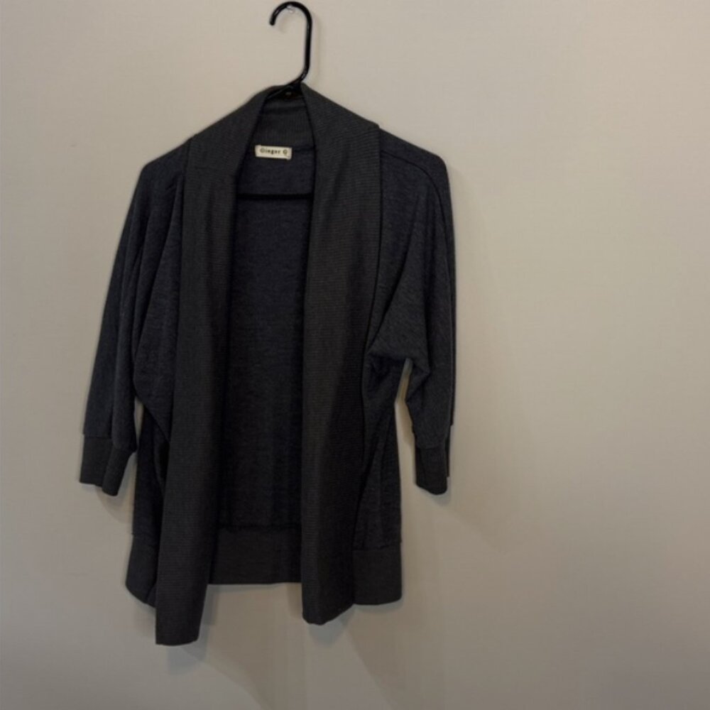 Ginger G Open Gray Cardigan